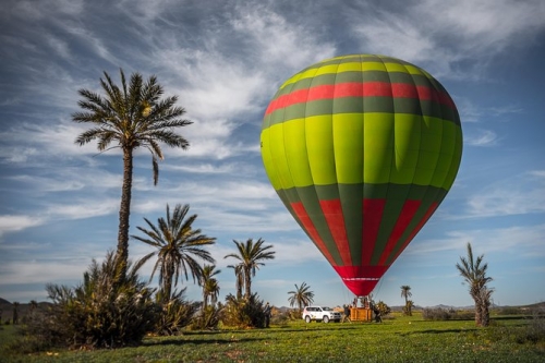 Classic flight balloon in Marrakech